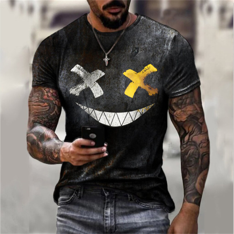 2023 summer new men's fashion t-shirt Harajuku 3d printing m