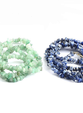 天然蓝纹石绿东陵毛衣链直销特惠