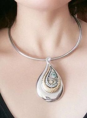 欧美风饰品水晶钻淘金币项圈