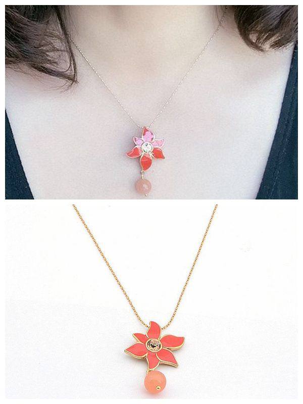 欧美百搭红色滴油短款配饰项链