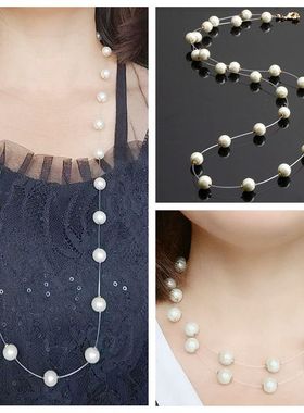 现货原创设计风镀金白色毛衣链