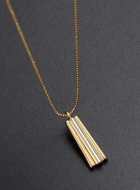 欧美风金色个性百搭孤品项链女