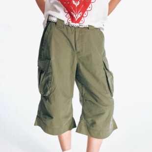 1997邮政局 炮弹裤 药九玖柒 七分水洗做旧工装