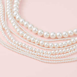 210颗 2mm仿澳白色珍珠高亮玻璃散珠通孔圆珠diy手链项链饰品配件