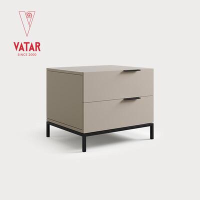 VATAR梵达家具意式极简主卧室实木储物柜现代简约烤漆床头柜双抽