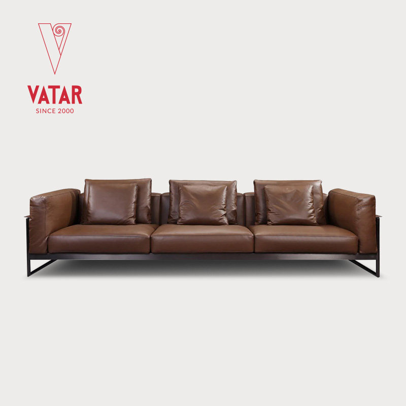 梵达意式极简真皮沙发组合