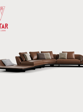 VATAR梵达 Reflex法拉第沙发意式极简大平层客厅真皮沙发设计师款