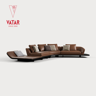VATAR梵达 Reflex法拉第沙发意式极简大平层客厅真皮沙发设计师款