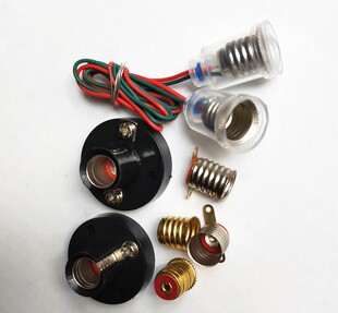 B9 E10螺口灯座螺口灯底座 实验灯座 指示灯座灯泡卡扣插口小灯座