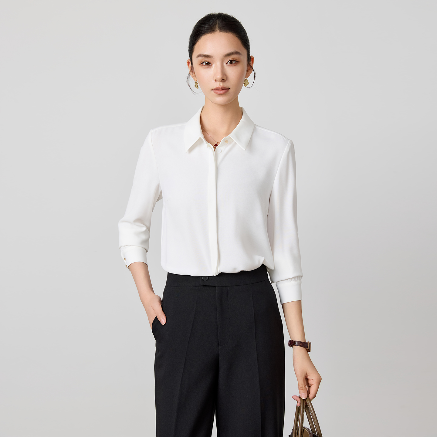 时尚气质通勤衬衫高级感新春秋季