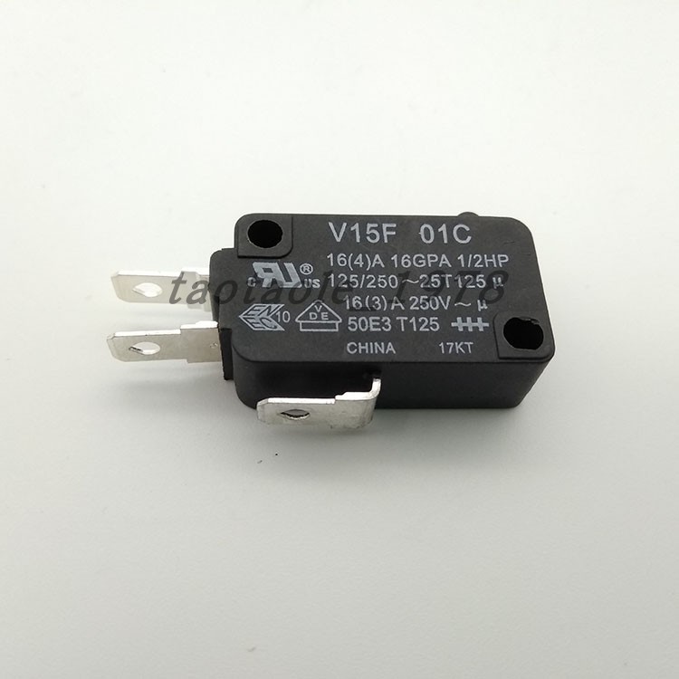 凯昆按纽型微动开关 16A/250V银合金触点脚踏板内置开关V15F-01C