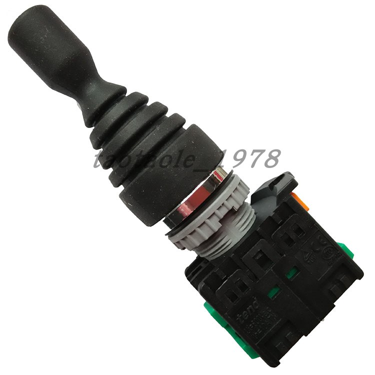 天得摇杆开关 两向自动复位带硅胶套 安装开孔22mm一字手柄开关