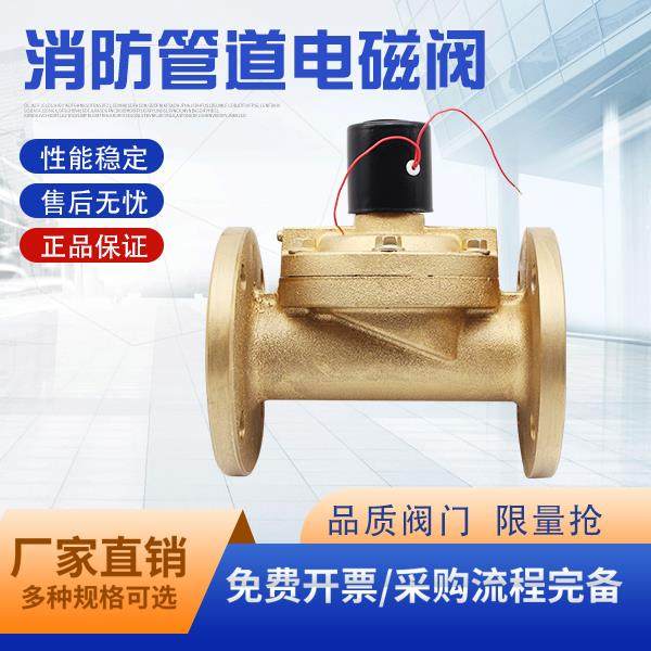 电磁阀消防管道法兰电磁阀灌溉喷淋220V铸铁水用DN50 65 80 100