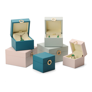 轻奢中国吉祥扣珠宝戒指耳钉首饰盒项链手镯饰品盒子包装盒定制