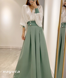 衩 亏裤 Z「亏本秒杀 599」桑蚕丝上衣配醋酸纤维阔腿裤