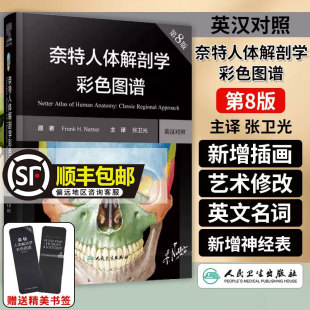 奈特人体解剖学彩色图谱 7双语 临床医学生理学内外科法医局部系统断层解刨学神经基础医学教材高清 第八版