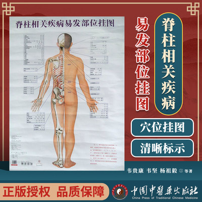 医学正版书  脊柱相关疾病易发部位挂图 韦贵康,韦坚,杨祖毅,黄勇