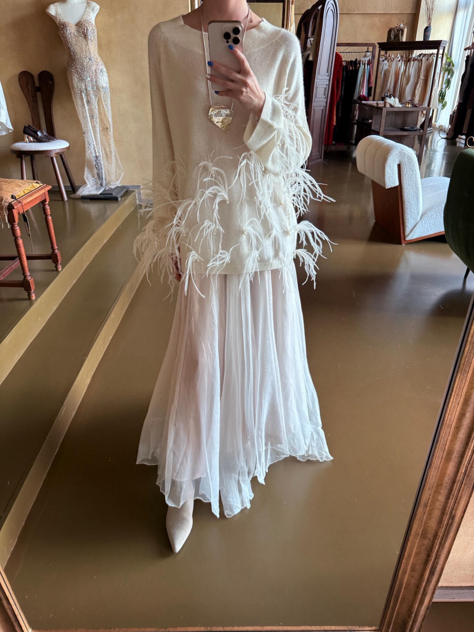 非实价来问我）南油羽毛拼接针织