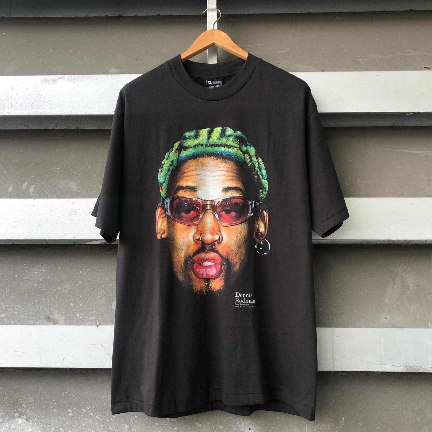 美式潮牌街头个性恶搞高街短袖罗德曼男女情侣款oversive宽松T恤