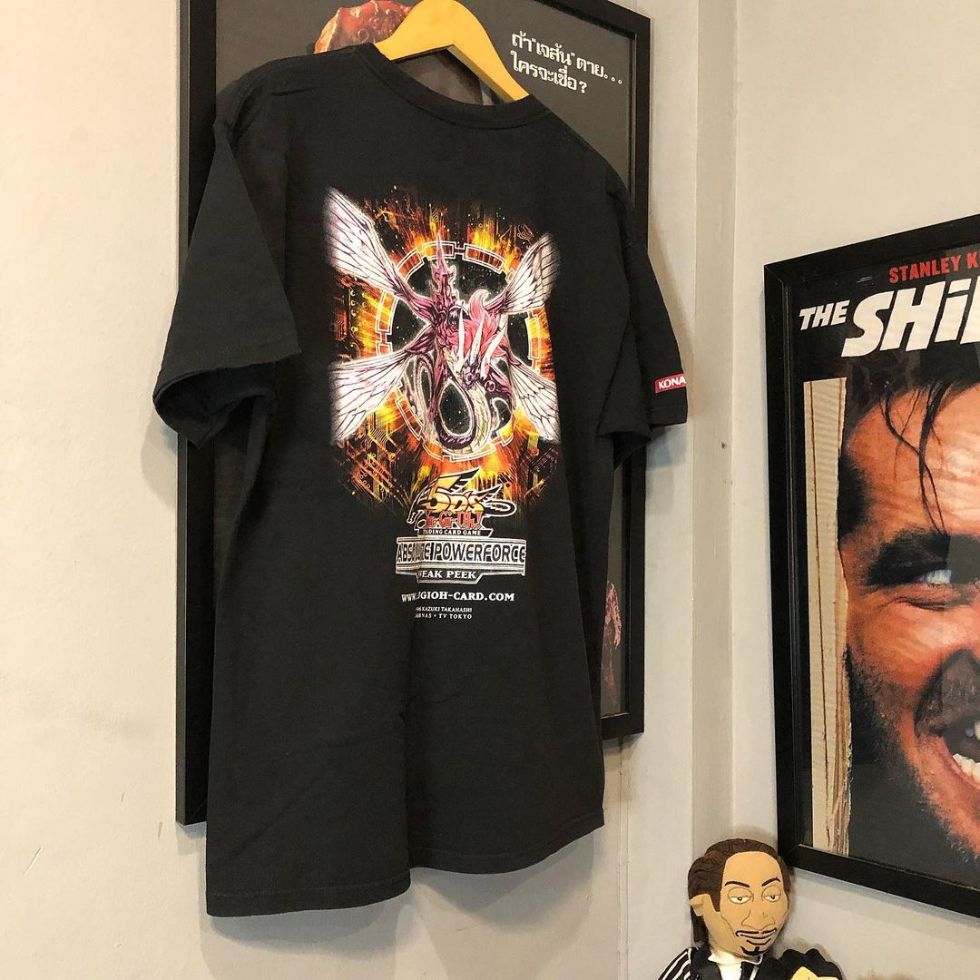 夏装T恤YuGiOh个性印花美式vintage纯棉百搭街头潮牌oversize短袖