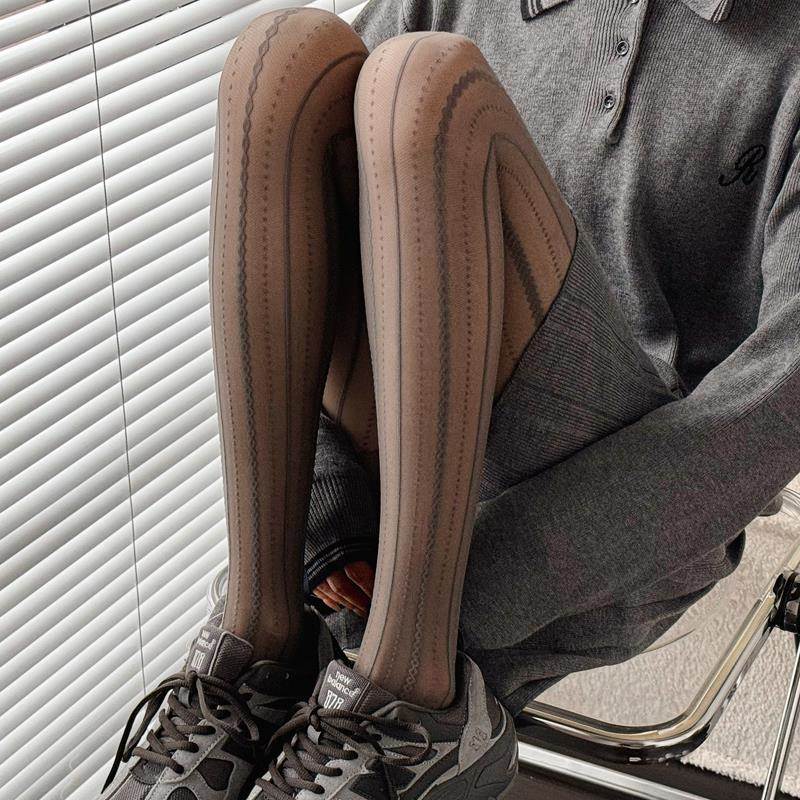 日本代购气质烟灰色丝袜女日系jk白丝连裤袜春夏秋款甜美lolita黑