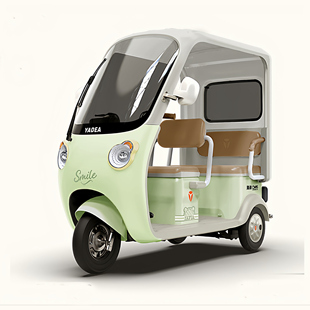 雅迪CM16电动三轮篷车家用老年人接送孩子女士客货两用电瓶车 新款