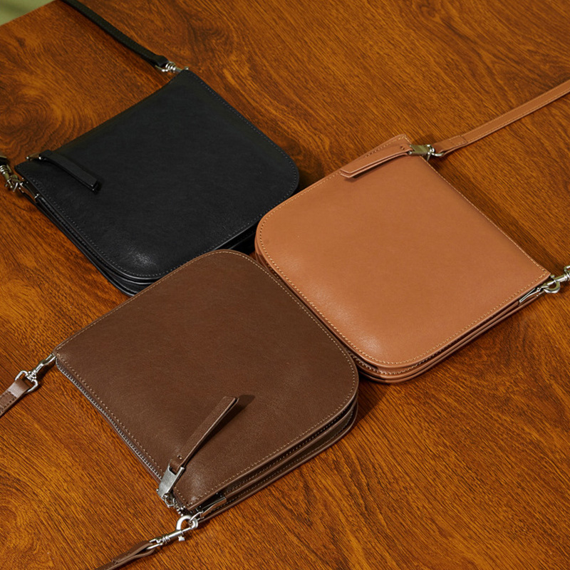 JI简真皮斜挎手机包多隔层信封包