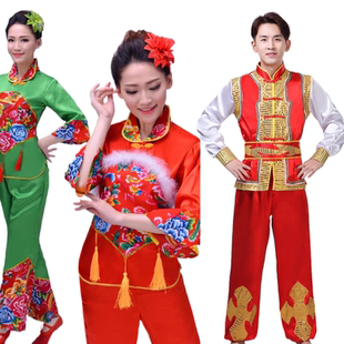 秧歌服装腰鼓扇子舞广场舞年会喜庆服装东北大花衣服租赁出租