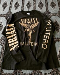 2022黑色经典款长袖t恤nirvana涅槃乐队美潮ins个性男士帅气卫衣