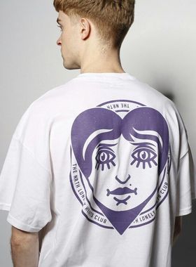 Autismss宝藏屋！美式复古vintgae短袖卡通印花T恤学生半袖潮牌