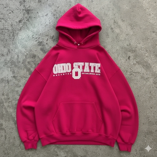 Autismss宝藏屋 平价好穿 ohio state俄亥俄州立大学宽松连帽卫衣