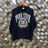 复古美式 Penn State宾夕法尼亚州立大学印花潮牌圆领卫衣男女潮