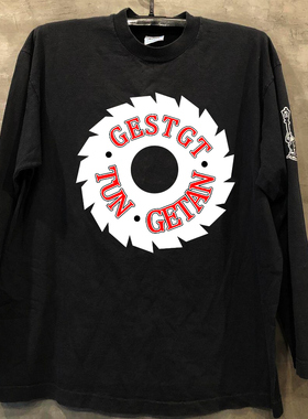gesagt getan一言为定美式复古T恤长袖宽松os大码嘻哈hiphop街舞t