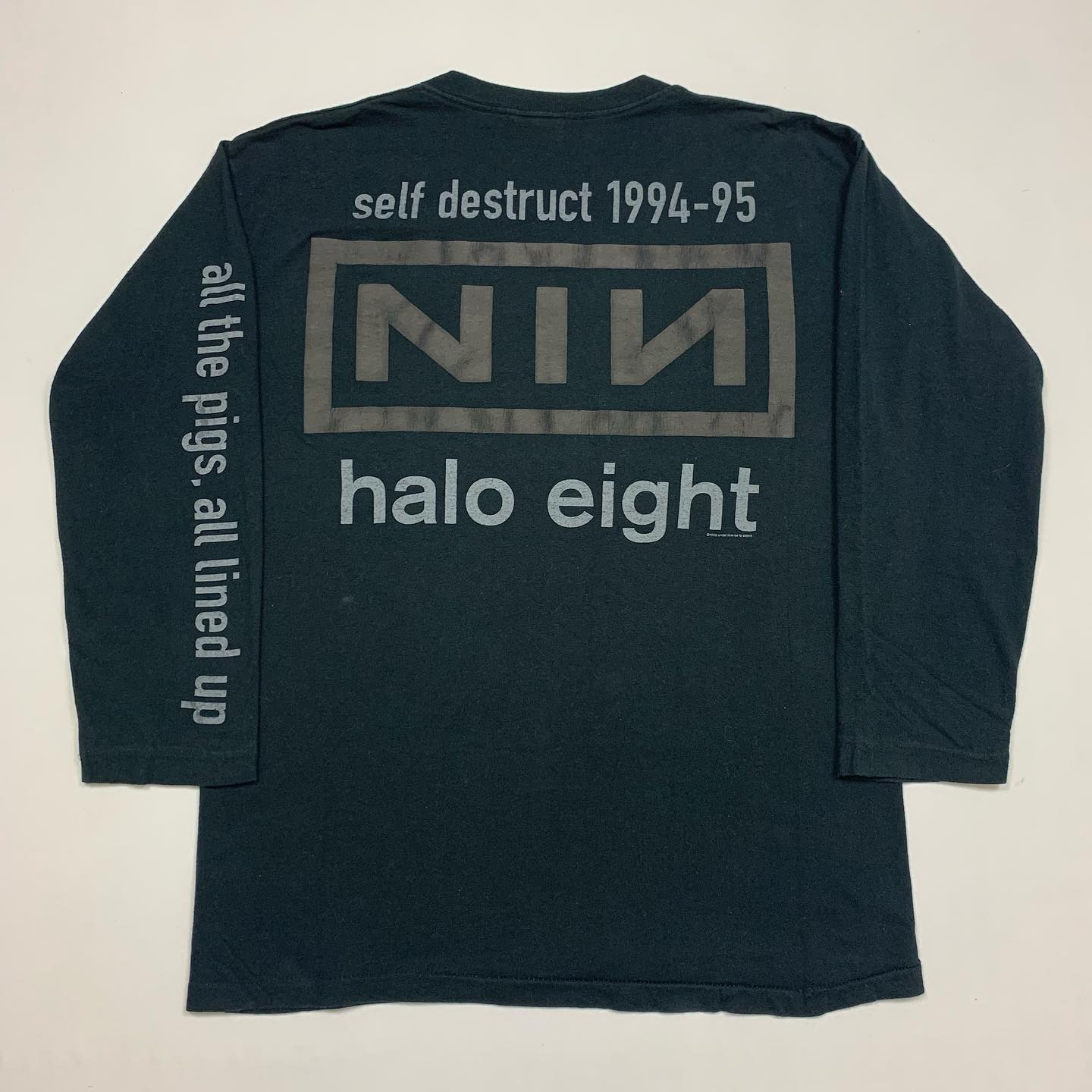 Autismss宝藏屋！重磅Nine Inch nail band stamp超火男生长袖t恤