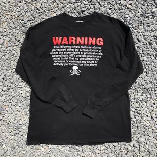 暗黑颓废风长袖T恤拐杖骷髅头个性设计感青年潮牌男士圆领棉卫衣