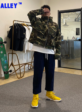 今年流行卫裤设计师高街叠穿9分弯刀宽松卫裤阿美咔叽潮牌长裤男