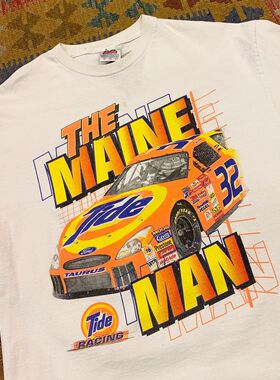 Autismss宝藏屋美式复古vintage宽松大码os456XL半袖潮牌ins赛车