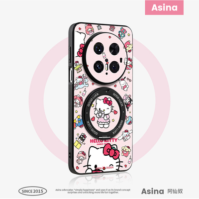 红莓三丽鸥适用华为mate70手机壳mate60pro卡通磁吸全包mt70pro+防摔带支架mate60涂鸦高级60Pro+素皮女款新