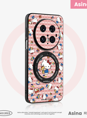 格纹凯蒂适用华为mate80pro手机新款壳mate70磁吸全包mt60pro+高级感素皮70Pro防摔带支架保护套Pro+潮牌网红