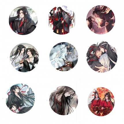 动漫魔道祖师同人魏无羡蓝忘机徽章吧唧周边精美胸针挂件