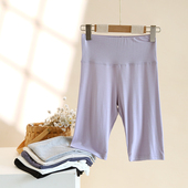 女莫代尔五分打底裤 瑜伽运动薄款 夏季 安全裤 弹力 睡裤 高腰收腹短裤