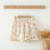 五分裤 夏季 夏天薄款 大裤 可外穿 睡裤 衩宽松家居裤 女士纯棉绉纱短裤