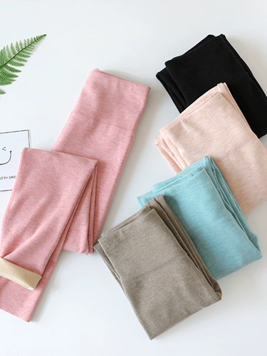 Бархатные удерживающие тепло леггинсы, термобелье, утепленные базовые штаны, высокая талия