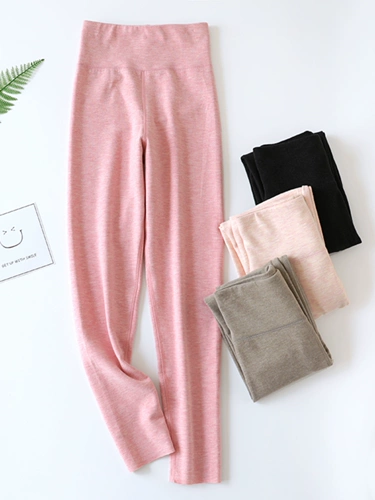 Бархатные удерживающие тепло леггинсы, термобелье, утепленные базовые штаны, высокая талия