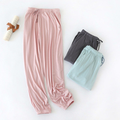 收口防蚊裤 可外穿大码 薄款 睡裤 居家裤 长裤 春秋夏季 女莫代尔家居裤