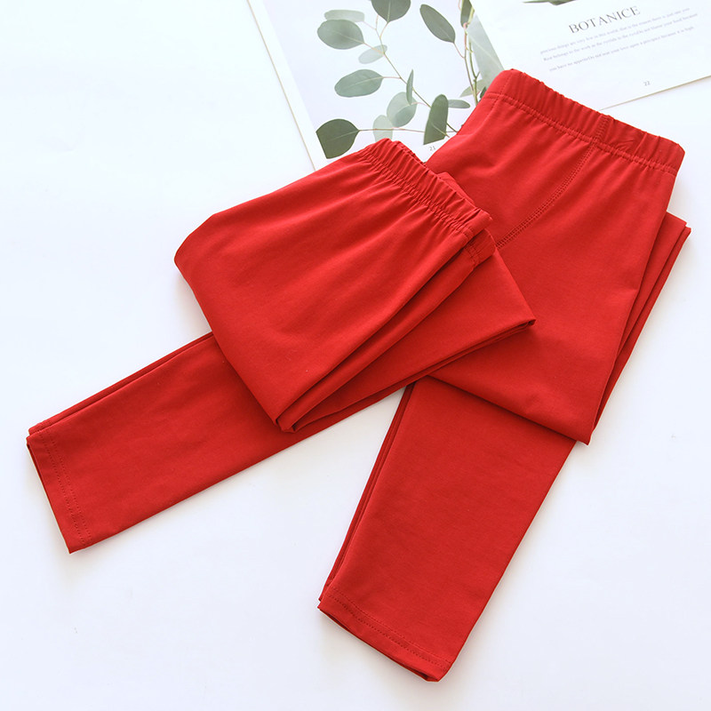 大红本命年纯棉情侣秋裤