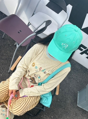 Dogkuma蒂芙尼蓝色刺绣猫爪鸭舌帽刺绣狗头遛狗帽