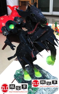 纸乐多魔兽世界无头骑士纸模3D立体游戏动漫纸模型防水手工益智