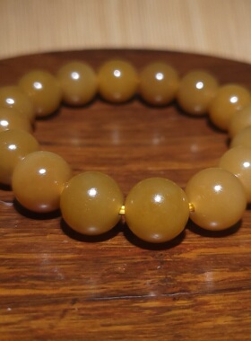 YQ012004新疆的猫41.3克12mm冒油老且末料浓烈酥油老红糖玉手串