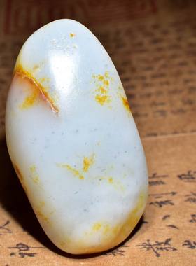 红皮细肉青花点墨籽料把件籽